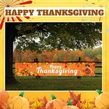 2 Pcs Large Happy Thanksgiving Merry Christmas Banner Decorations Outdoor 120 X 20 Inch Fall Autumn Party Snow Yard Xmas Holiday Supplies Home Decor For Garden House Garage Porch Indoor Gifts