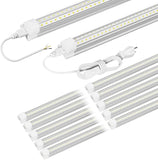 10 Pack 5FT LED Shop Lights 45W 6750LM 6500K Daylight Linkable Garage Workshop Lighting