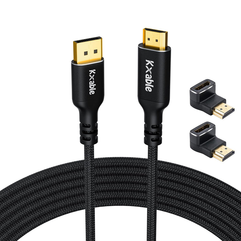 8K Displayport To Hdmi Cable 15 Feet, Dp 1.4 To Hdmi 2.1 Video Cord (8K@60Hz,4