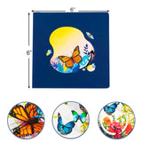 - Colorful Monarch Butterflies Design - Handmade Card On Birthday, Mother’S Day, Anniversary, Anniversary Card - Perfect Present, Table Decor 6’’X6’’