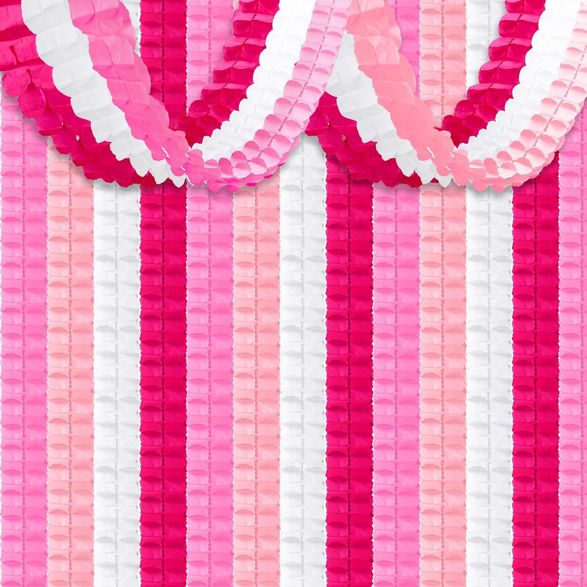 Valentines Day Garland, 12 Pack Valentines Streamers, 9.84Ft Four-Leaf Clover Hanging Banner For Valentine'S Day Wedding Baby Shower Birthday Party Decorations (Pink, White, Rose Red)