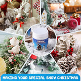 3 Pack 47.4 Oz Snow Texture Paint White Dimensional Paint On Fake Snow Paste Decoration Snowing Blanket Craft Supplies For Christmas Decor