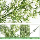 Artificial Flower,5.9 Ft-2 Pcs Real Touch Faux Hanging Baby Breath Garland,Fake Babys Breath Gypsophila For Wedding Arch Flowers, New Year Decor, Baby Shower, And Home Decor(White)