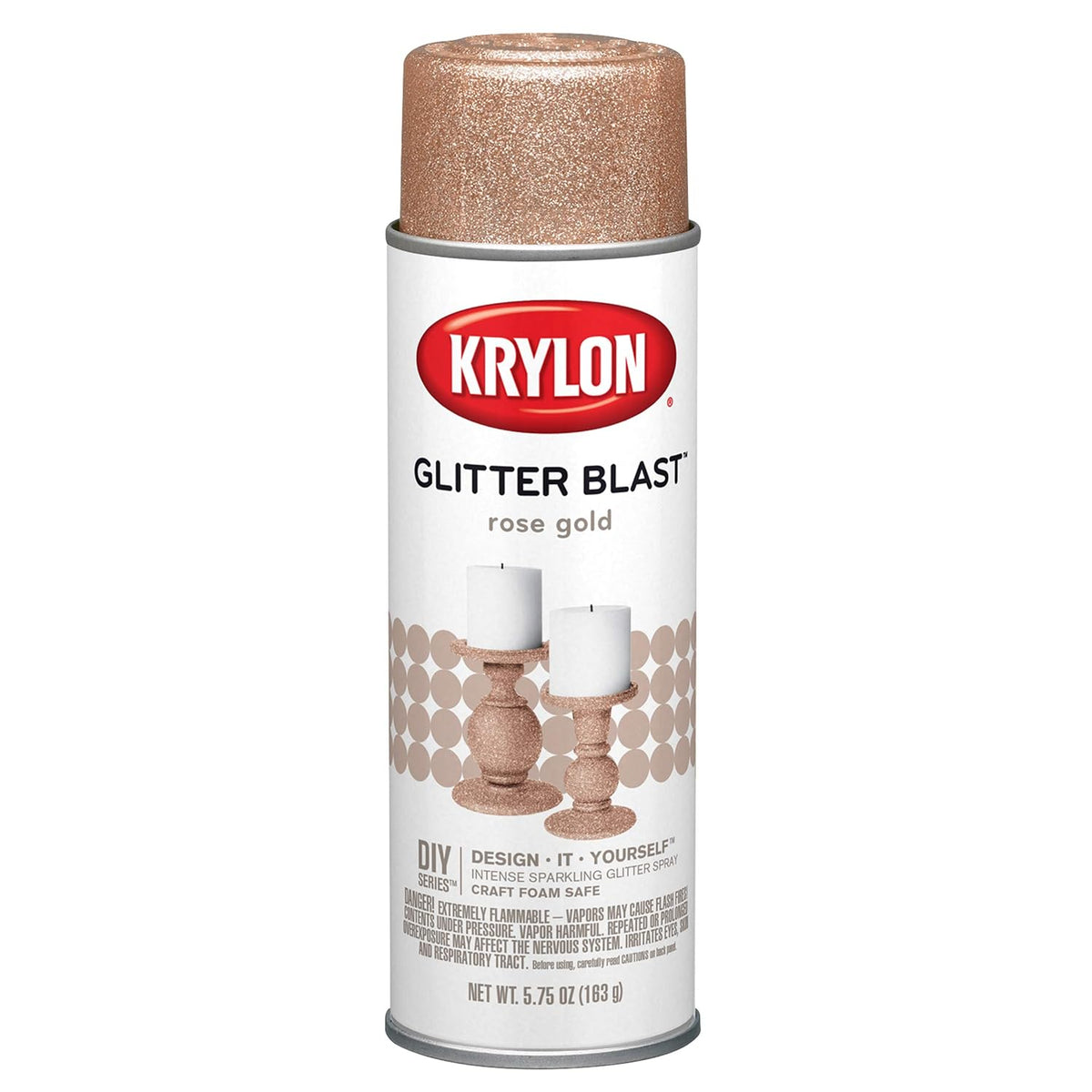 Krylon Blast Glitter Spray Craft Projects Aerosol Paint, 5.75 Ounce (Pack of 1), Rose Gold