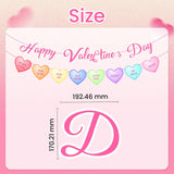 Happy Valentine'S Day Banner Marcron Sweet Love Words Heart Sign Garland For Valentines Party Decorations