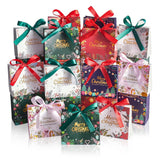 24 Pack Christmas Mini Gift Bags,5.5X 2.5X4.7 Inch Small Xmas Goodie Bags With Ribbon For Kids, Holiday Party Favors Boxes For Candy, Cookies, Jewelry, Christmas Tree Decoration