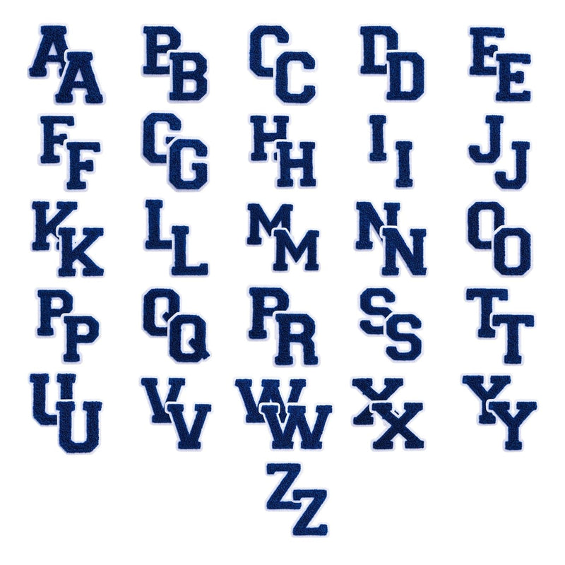 52 Pieces Iron-On Chenille Patches- Small A-Z Alphabet Varsity Letter Patches