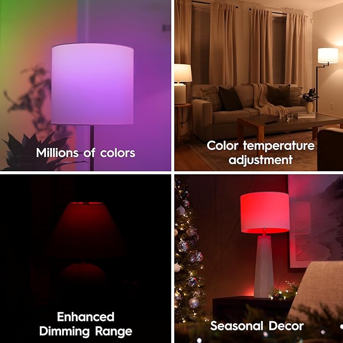 GE Smart ST19 Edison LED Bulbs 2 Pack Color Changing WiFi Light 60W Equivalent Alexa Google Home