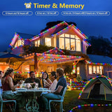 164FT Multicolor LED Rope Lights 1000 LED Waterproof Outdoor String Lights with 8 Modes Clear Tube