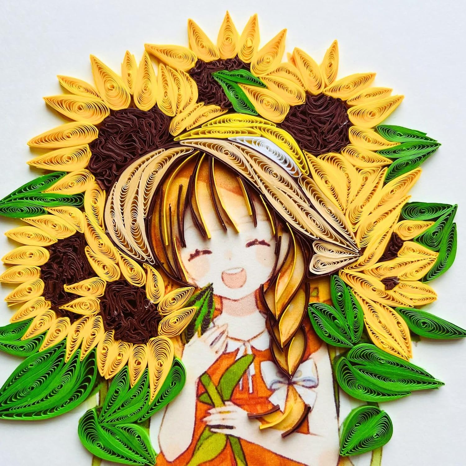 Quilling Cards, Greeting Cards, Greetings Mothers Day Card For Mom (The Difference She'S Made) With Sunflowers (With Girl)