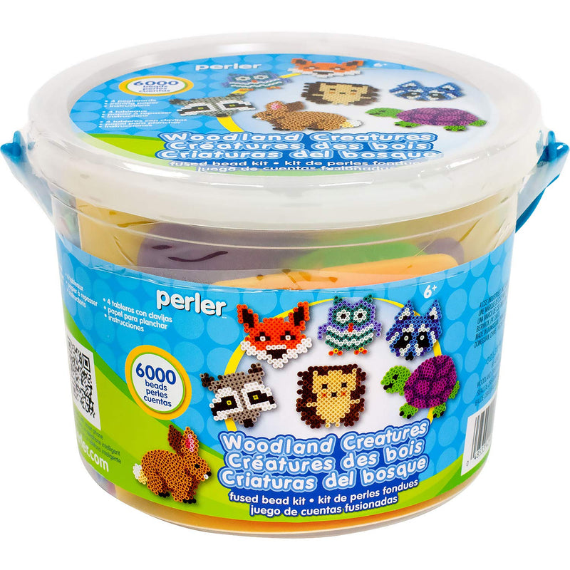 Woodland Creatures Fuse Bead Bucket Craft Activity Kit, 6006 Pcs