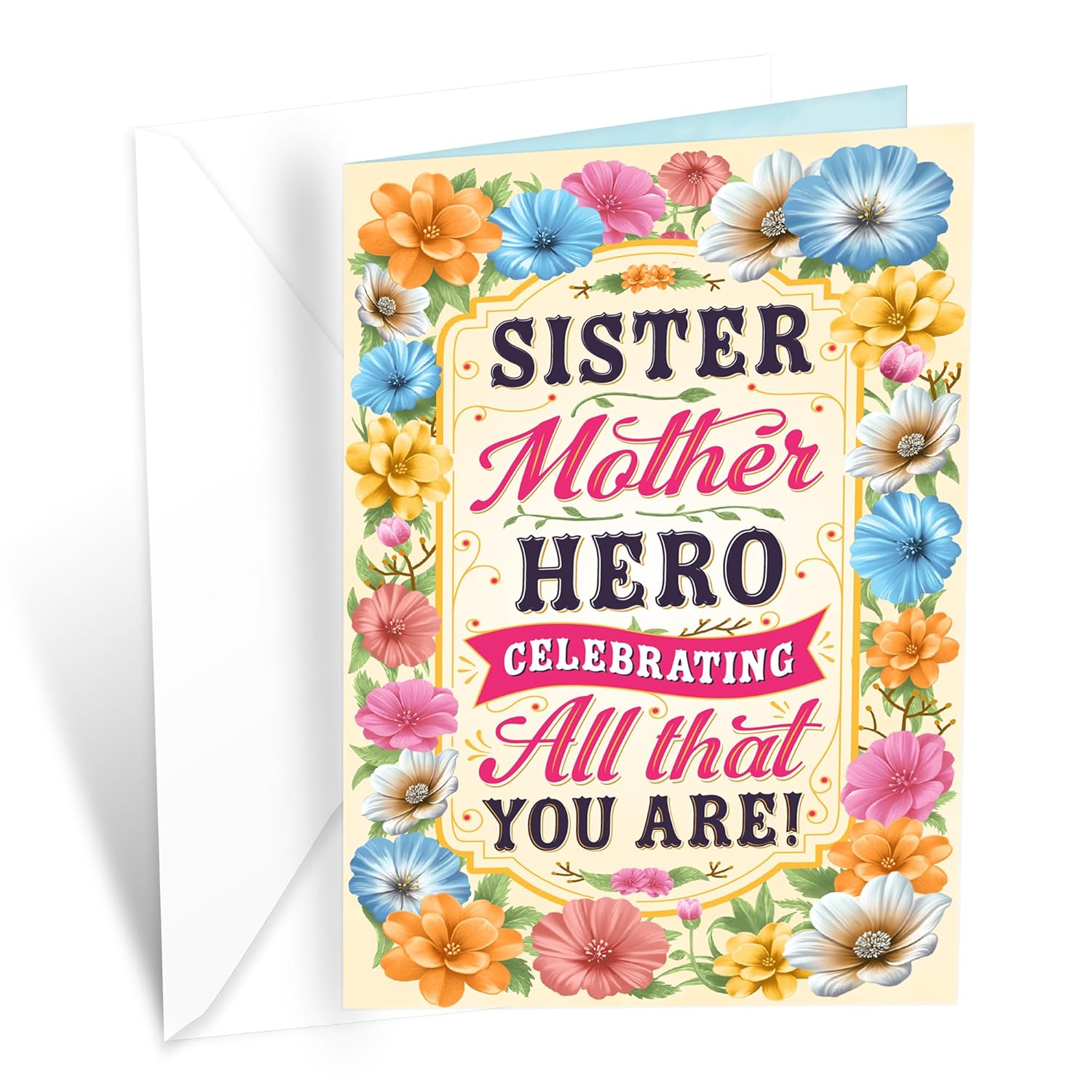 Sister Mother'S Day Card, Made In America, Thick Card Stock With Premium Envelope Packaged In A Reusable Presentation Mailer, Eco-Friendly, 5In X 7.75In