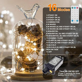 33FT 100 LED White Fairy Lights Plug In Waterproof Twinkle Firefly String Lights for Wedding Christmas Patio Garden Indoor Outdoor Decor