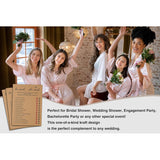 Rustic Kraft Wedding Games - Minimalist Bridal Shower & Engagement Party Decorations, 5" X 7" Double-Sided Cards (25 Pack) - A08