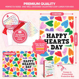 16 Pack 5X7In Children'S Valentine Cards With Envelopes And Stickers, 8 Adorable Designs For Boys And Girls, With Printed Message Inside, Gifting, Mailing