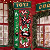 Christmas Cartoon Mouse Banner New Year Winter Xmas Decor Red Christmas Decorations For Home Party