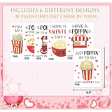30 Pack Have A Poppin Valentines Day, Valentine'S Day Party Game, Sports Valentines Exchange Cards, Holiday Greeting Card, Exchange Gifts For Family And Friends, Valentine Party Favor, 3