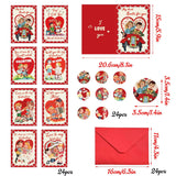 24 Pack Valentine’S Day Cards With Envelopes, Retro Cartoon Valentine Gifts For Classroom Exchange Valentine Party Favors School Exchange And Rewards