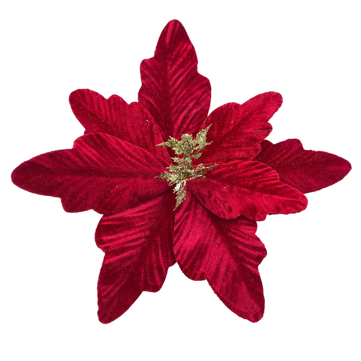 Large Christmas Poinsettia Glitter Foldable Christmas Flowers Floral Picks Stems For Christmas Tree Decorations Wedding Centerpiece (6Pcs Wine Red)