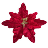 Large Christmas Poinsettia Glitter Foldable Christmas Flowers Floral Picks Stems For Christmas Tree Decorations Wedding Centerpiece (6Pcs Wine Red)
