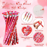48 Pack Valentine'S Day Heart Pencils Bulk And Valentine Exchange Card For Valentine Party Favor Office Rewards Gift Exchange Prizes Supplies