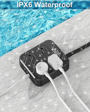 Outdoor Waterproof Power Strip 4 Outlets 3 USB Ports 6FT Weatherproof Extension Cord Black