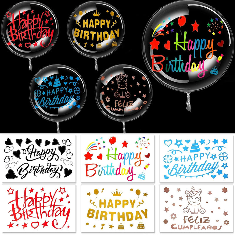 36 Pieces Clear Balloons Diy Transparent Balloons With Birthday Sticke