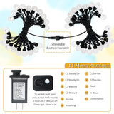 20 Led 41Ft Globe Ball String Lights, G40 Crystal Bubble Ball Fairy String Lights Plug In With 11 Modes, Timer & Memory