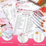 300 Pcs Bridal Shower Games Supplies Include 5 Sets 50 Wedding Games Cards And 50 Pencils, Bridal Shower Decorations Favors For Guests Bride Groom Wedding, 50 Guests(Fresh Style)