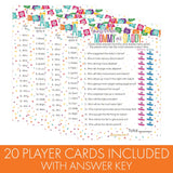 Taco Bout A Baby Shower Games, Mommy Or Daddy Match And All Things Fiesta, 2 Game Bundle - 20 Dual Sided Cards