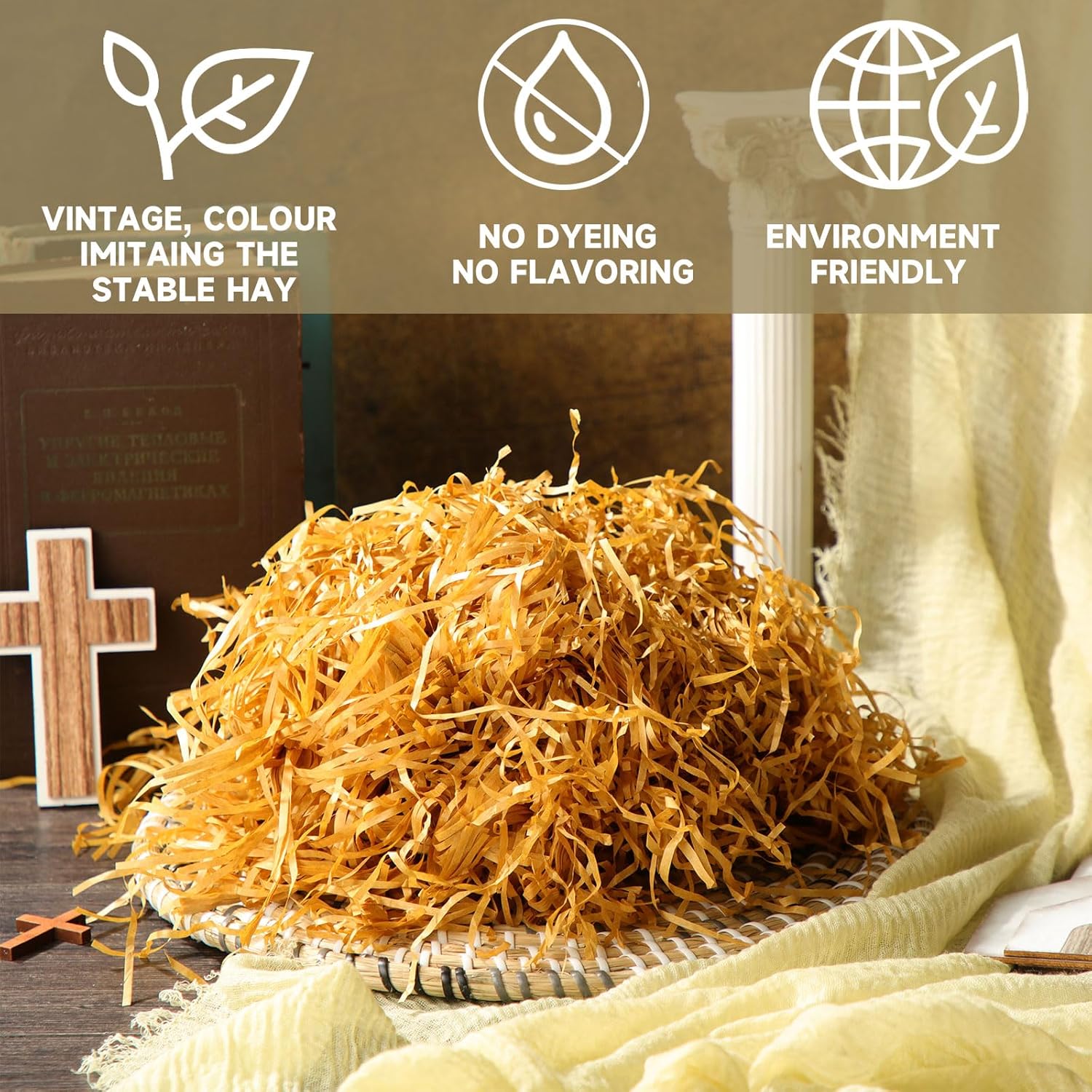 2 Pcs Christmas Nativity Table Runner With Nativity Raffia Grass 70.87 X 37.4 Inch Nativity Scene Decoration Rustic Nativity Tablecloth For Christmas Party Kitchen Farmhouse Home Table