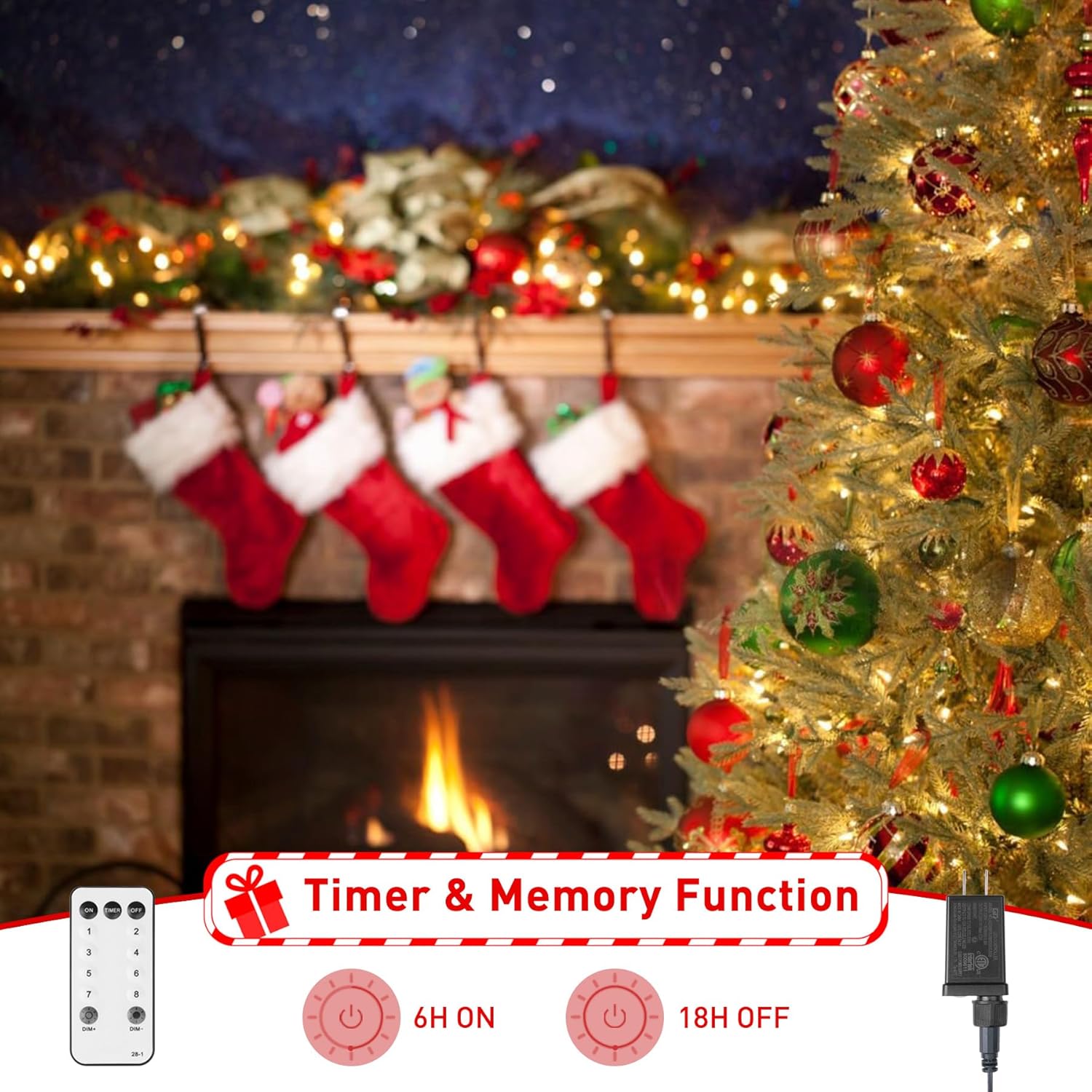 400 Leds Christmas Tree Lights,Led Christmas Lights With 8 Light Modes,Timer& Memory Function,Remote Control,16 Strands