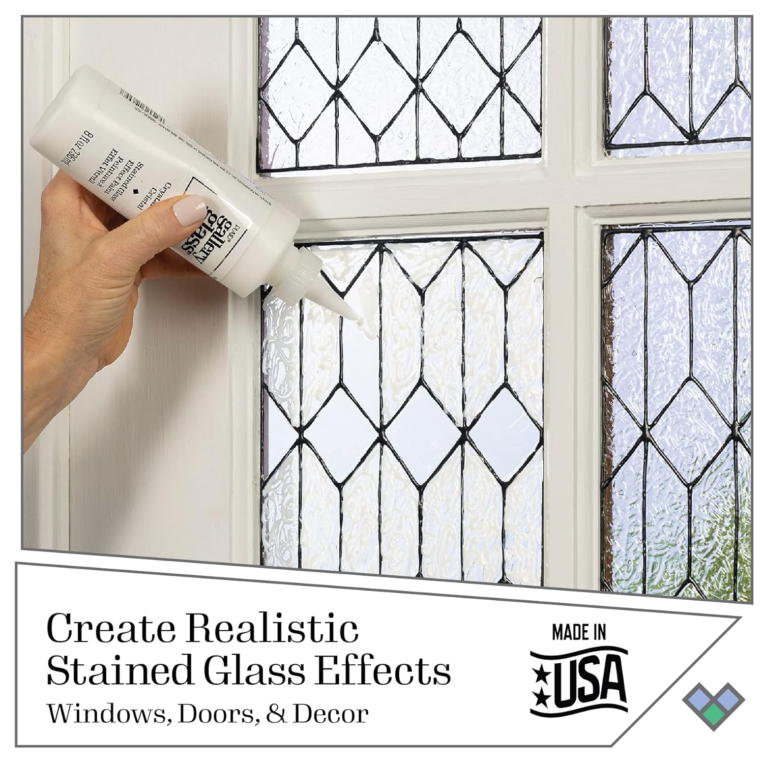 Gallery Glass Privacy Window PROMOGGPW22, Stained Glass Pattern Pack for DIY Arts and Crafts, Perfect for Beginners and Artists, 8 Ounces, 4 Piece