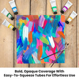 Acrylic Paint Set With 48 Opaque & Vibrant Colors For Beginners & Students – 22Ml Tubes Of Artist-Quality Acrylic Paints For Painting On Different Surfaces