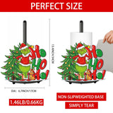 Christmas Paper Towel Holder, Christmas Decorations For Home Bathroom Accessories Paper Towel Holder Stand, Xmas Green Kitchen Decor For Home Large Metal Towel Stand For Countertops