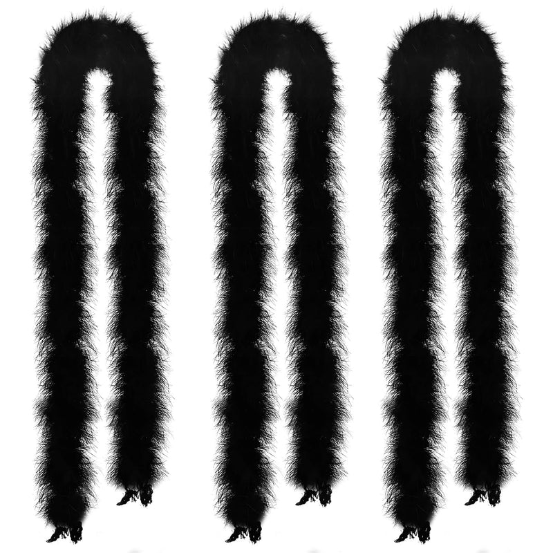 3 Pack Marabou Feather Boa For Craft Clothes Accessories Latin Wedding Dress H