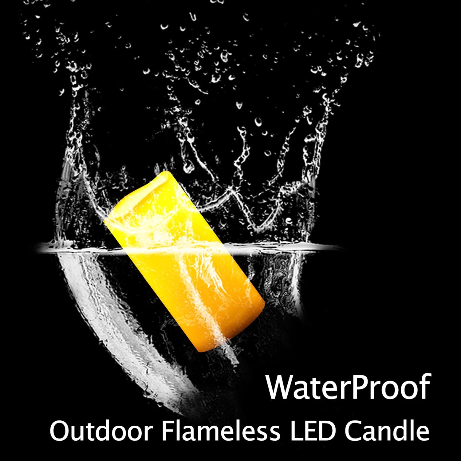 Outdoor Waterproof Flameless Led Pillar Candle With Remote Timer Battery Operated Plastic Flickering Decorative Fake Candle Light For Festival Celebration Wedding Party Decoration Gift Choice 3”X 6”