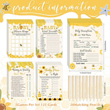 145 Pcs Bee Baby Shower Games Gender Neutral Set Includes 125 Pcs 5 Kinds Party Games 20 Pencils For Honeycomb Bee Baby Shower Decorations Favors Gender Reveal Party Supplies