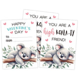 30 Pcs Koala Valentines Day Cards, Cute Valentines Day Gifts For Teen, Greeting Cards For Classroom Gift Exchange Party Favor Supplies(Mq-6-5)