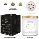 Zodiac Sign Candles, Zodiac Crystal Sign Candles,Astrology Scented Candles Best Friends Gifts For Women, Men Sister Brother Zodiac Funny Birthday Gift Candle Jar (Capricorn)