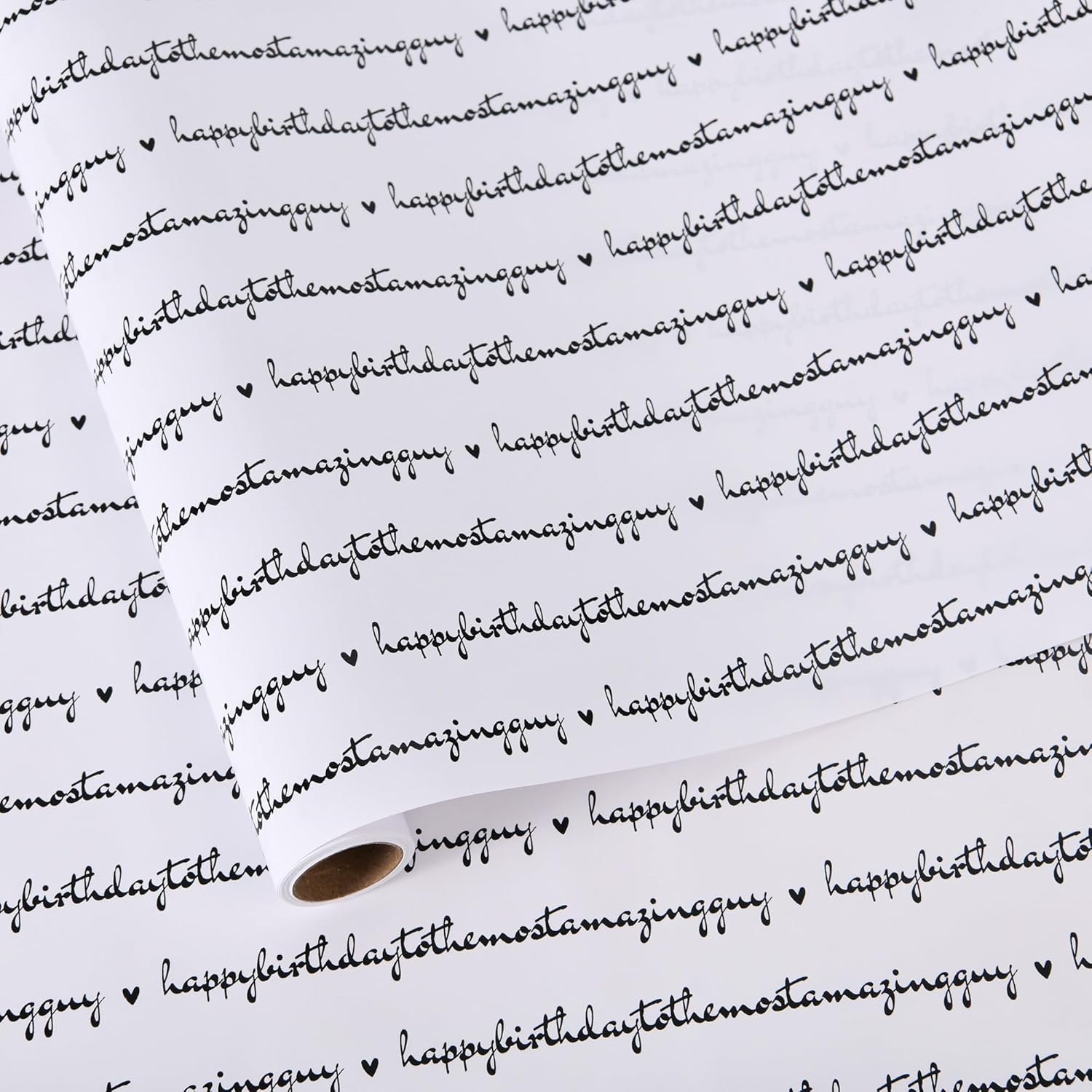 Birthday Wrapping Paper - 17" X 16.5 Feet Roll - Happy Birthday To The Most Amazing Guy Gift Wrap For Man