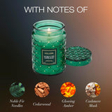 Noble Fir Garland, Large Candle Jar, 18Oz, Coconut Wax Blend, Christmas Scented Candles For Home, 100 Hour Burn Time, Poured In The Usa