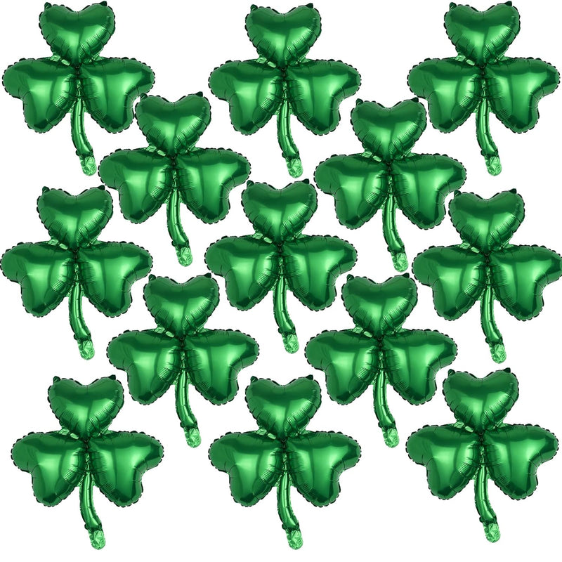 St Patrick'S Day Shamrock Balloons Clover Foil Balloons, Irish Lucky G