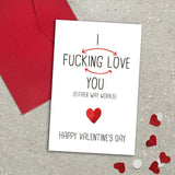 Funny Valentines Day Cards For Him Her, Adult Valentines Day Cards For Husband Wife, Naughty Anniversary Card For Couples, Rude Valentines Day Gifts For Boyfriend Girlfriend, I Fucking Love You