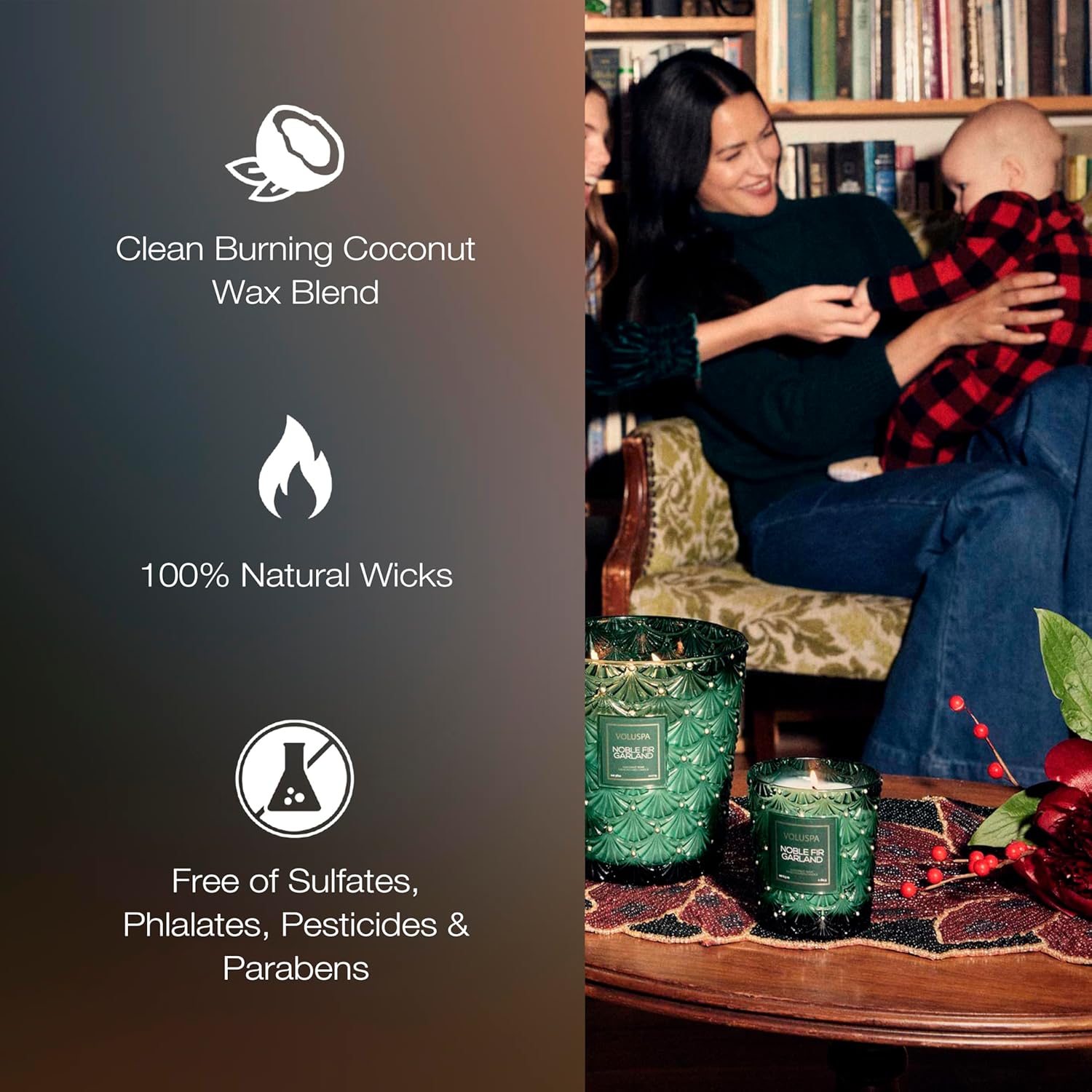 Noble Fir Garland Boxed Candle, 6.5 Oz, Coconut Wax Blend, Christmas Scented Candles For Home, 40 Hour Burn Time, Handcrafted In The Usa