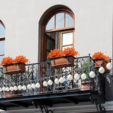15 Bundles Artificial Flowers Outdoor Uv Resistant Fake Silk Plants Plastic Faux Shrubs Outside Front Porch Window Box Garden Home Hanging Planter Decoration (Autumn Orange)