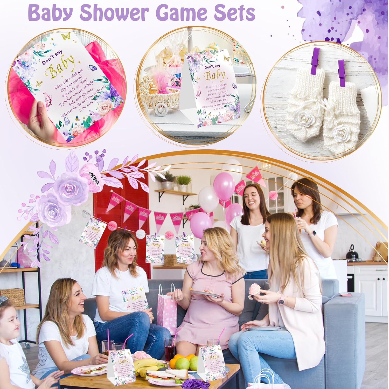 Baby Shower Games, 2 Rolls 2 Inch X 150 Feet Belly Measure Game, Safari Baby Shower Tummy Measure Belly For Party Supplies