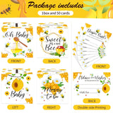51 Pcs Bee Diaper Raffle Card Box Set Baby Shower Holder Box With 50 Pcs Bee Baby Shower Advice Card For Baby Shower Game Gender Reveal Party Decoration Mommy To Bee Dady To Bee Party Suppires