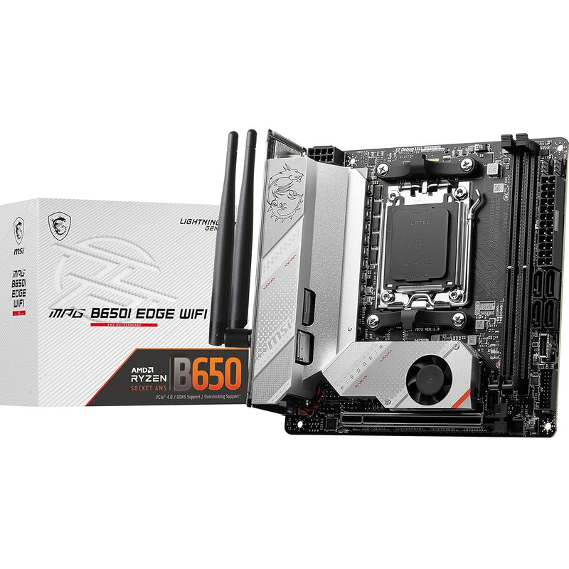 MSI MPG B650I Edge WiFi Gaming Motherboard (AMD AM5, Mini-ITX, DDR5, PCIe 4.0,