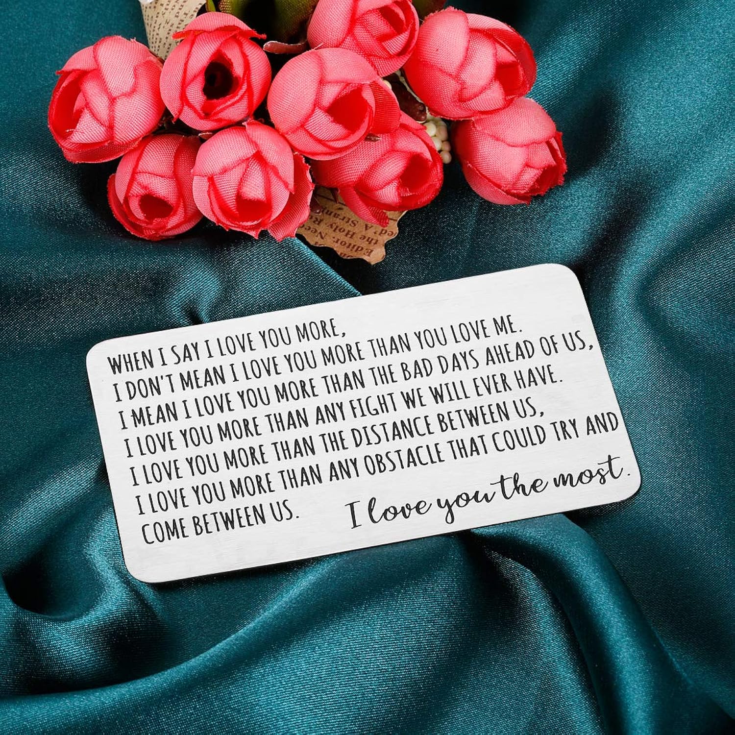 Valentines Day Gifts For Him Her Wallet Insert Card For Boyfriend Husband Wife Couple Gifts For Girlfriend Anniversary For Men Women Birthday Christmas When I Say I Love You National Boyfriend Day